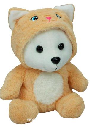 Мягкая игрушка "мишка в капюшоне (кот)", копица 00004-41