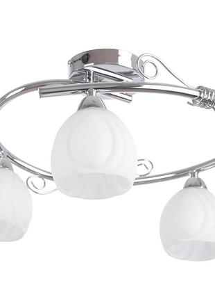 Люстра стельова для коридору e14 60w ch (lk-522c/3) brille l97-007