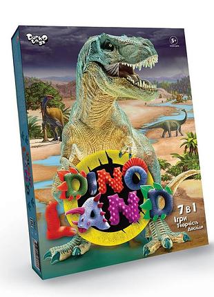 Набор для лепки danko toys dino land 7 в 1 на укр языке (дт-оо-09302)