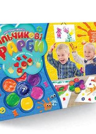 Пальчиковые краски «мое первое творчество» 7 цветов danko toys (рк-01-02)