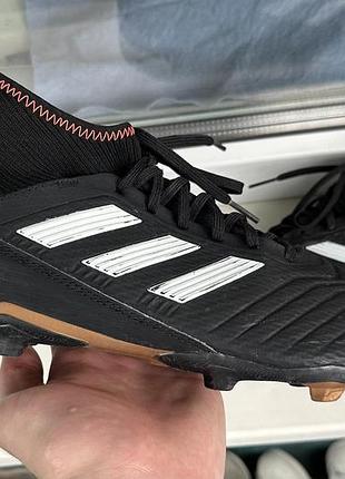 Чоловічі бутси adidas predator 18.3 fg чорні, розмір 45.5-46 оригінал адідас