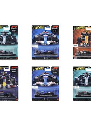 Коллекционный болид formula 1 hot wheels металлический, ассорти (hrv11)