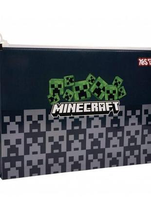 Папка-конверт yes а4 на блискавці "minecraft creepers"