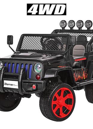 Электромобиль jeep wrangler с пультом черный (m 3237eblr-2-3)