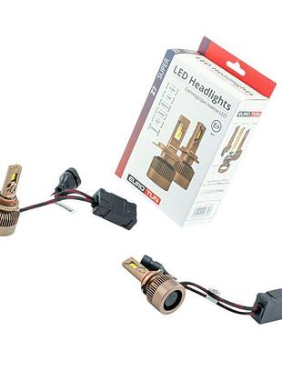 Лампа led hb4 12v-24v 110w eurotun z7 18000l 6500к can bus радіатор з вентилятором