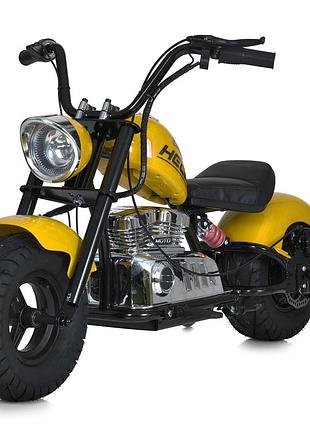 Мотоцикл 2*18v9ah, 1 мотор 350w, usb, bluetooth, tf, кожаное сиденье, желтый (m 6016al-6(36v))