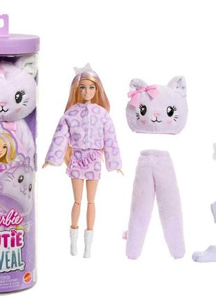 Кукла barbie cutie reveal «милые бантики» котенок с сюрпризом (jjp64)