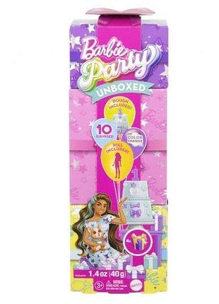 Кукла barbie "вечерка-сюрприз" в бирюзовых тонах (jfg72)