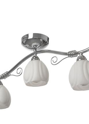 Люстра стельова для коридору e14 60w ch (lk-521c/3) brille l97-006