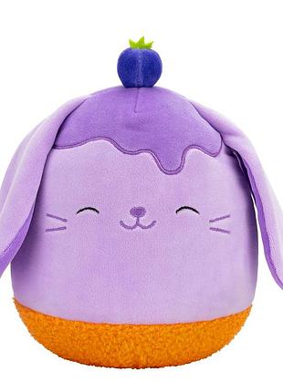 М’яка іграшка squishmallows – чорнильний кролик 19 см, м’яка плюшева іграшка для дітей (sqer01208)