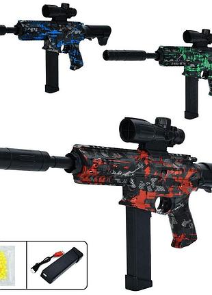 Автомат с аккумулятором, пластиковые шары, usb, 3 цвета, 23x39x5 см (666-1f)