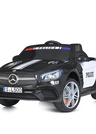 Детский электромобиль mercedes sl500 police с музыкой черный (m 4866eblr-2-1)