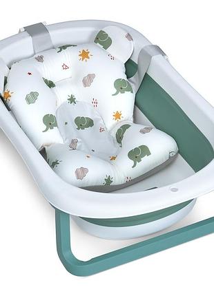 Ванночка детская силиконовая с термометром me 1151 plus deep green