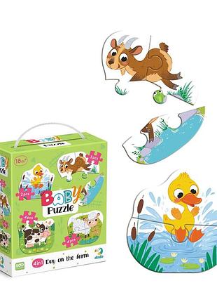 Пазл 4 в 1 baby puzzle "день на фермі" (300687)