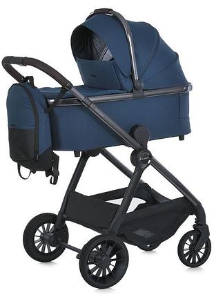 Коляска универсальная 2в1 me 1183 riviera iris blue люлька прогулочный блок рюкзак (me 1183 iris)