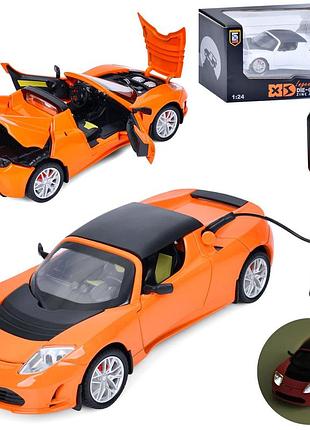 Машина металлическая инерционная 1:24 со светом и звуком 3 цвета (88k24n-b)