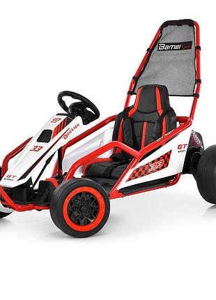 Электрокарт детский 24v 400w mp3 bluetooth eva красный (m 6374el-3)