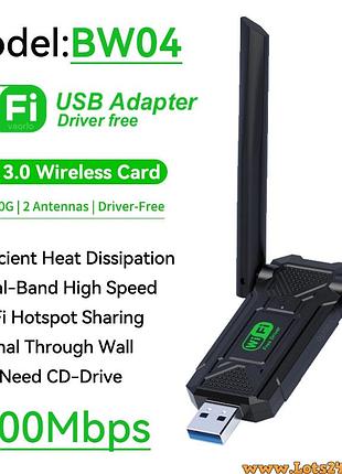 Двухдиапазонный wifi usb адаптер 1200 mbps 2.4ггц 5ггц usb 3.0 портативный внешний сетевая карта usb wifi 5g