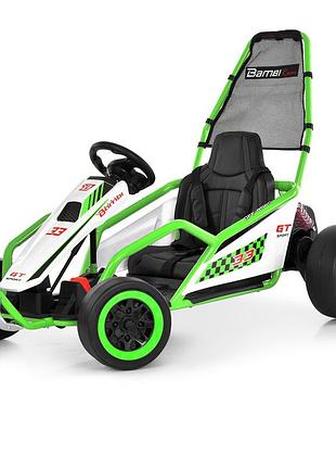Электрокарт детский 24v 400w mp3 bluetooth eva зеленый (m 6374el-5)