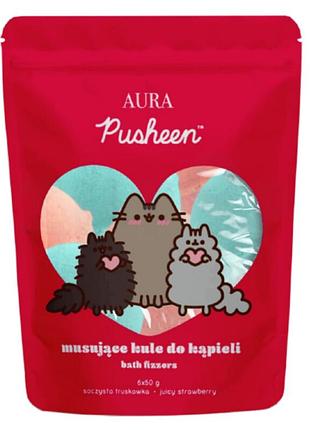 Бомбочки для ванны клубника pusheen 6х50г (124667)