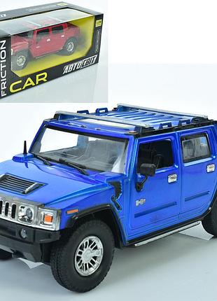 Джип металлический с резиновыми колесами as-3012 автомир, 1:24, hummer