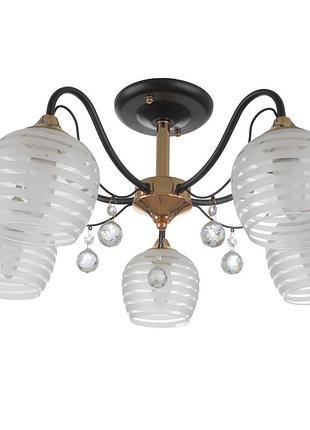 Люстра потолочная классическая e27 60w bk (lk-676c/5) brille 24-333