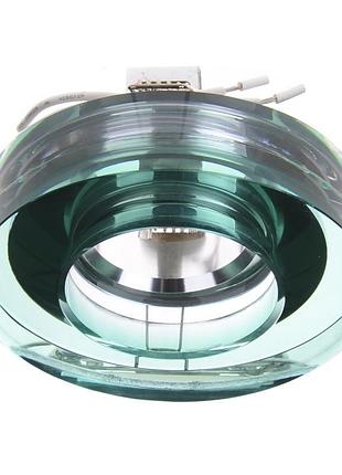 Светильник точечный декоративный hdl-g151 green crystal mr16