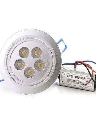 Светильник точечный для ванной led-109/5w warm white