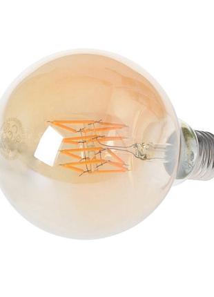 Лампа світлодіодна led 8w e27 cog ww g95 amber 220v