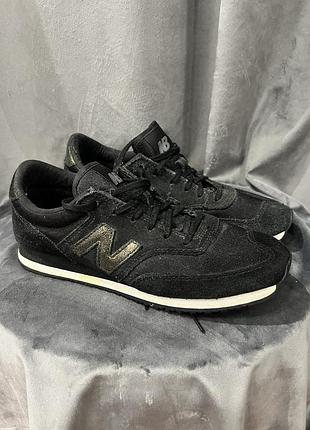 Кросівки чоловічі new balance 373 чорні замшеві