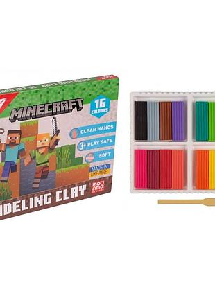 Пластилин yes 16 цв., 320г minecraft (540674)