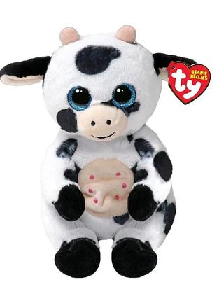 М'яка іграшка корова "cow" ty beanie bellies 41287, 25 см