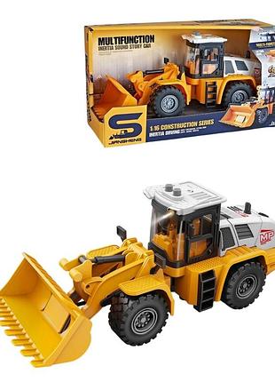 Будтехніка js129-1 бульдозер,31см,1:16,інерція,звук,світло,рухливі дет,гумові кол.бат.кор.