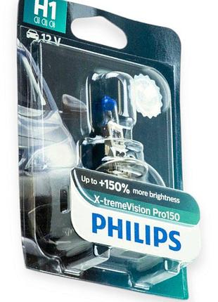 Автолампа h1 12v 55 w philips x-treme vision pro 150%