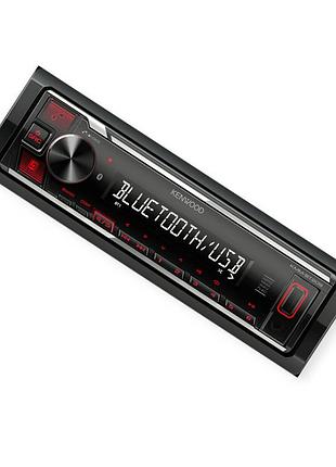 Магнитола kenwood kmm-bt209 fm, usb, aux, mp3, android, сьемн пан., bluetooth, красная подсветка