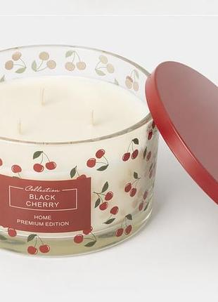 Ароматична свічка aromatherapy home pepco premium edition black cherry (вишня) з кришкою 2026