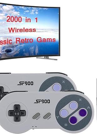 Игровая консоль sf900 hdmi game player мини-геймпад со встроенными видеоиграми 2000 года, 2 контроллера