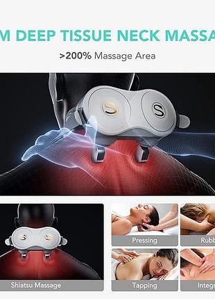 Массажер для шеи skg neck & shoulder massager h7-e для облегчения боли в глубоких тканях с подогревом 4