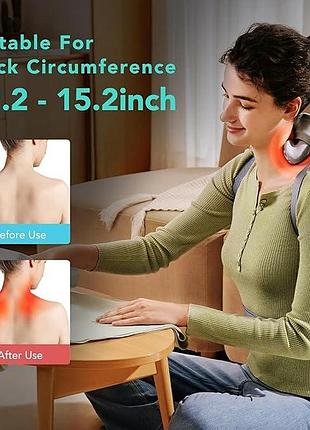 Массажер для шеи skg neck & shoulder massager h7-e для облегчения боли в глубоких тканях с подогревом 5