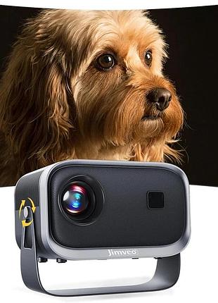 Мультимедийный проектор jimveo beamer e18 mini video портативный проектор с wi-fi и bluetooth, динамиками