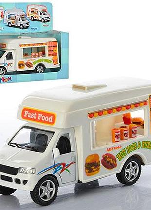 Коллекционная модель грузовика fast food truck kinsmart (ks5257w)