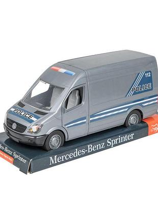 Автомобиль игрушечный "mercedes-benz sprinter" полицейский, на планшетке, tigres