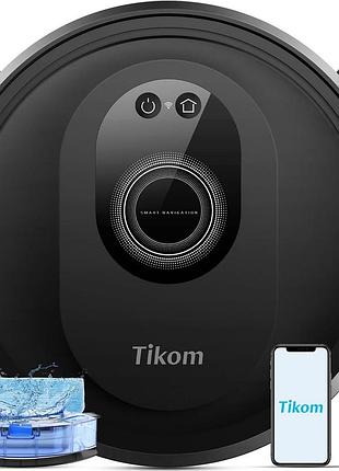 Робот-пилосос tikom g8000 max швидкісний робот-пилосос із вологим миттям підлоги