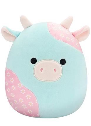 М’яка іграшка squishmallows – м’ятна пастельна корова 19 см, м’яка плюшева іграшка для дітей (sqer01209)