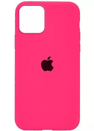 Чехол fiji silicone case для apple iphone 11 pro бампер накладка full soft hot pink