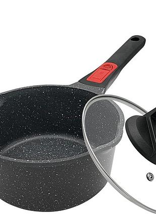 Антипригарна каструля з кришкою 18 см 2 л bobikuke nonstick saucepan каструля для приготування їжі зі знімною ручкою