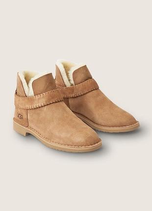 Короткі стильні зимові ugg натуральна замша та хутро