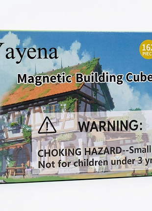 Магнитный конструктор 162 шт yayena magnetic building cube mb-02 конструктор для детей и подростков 3+