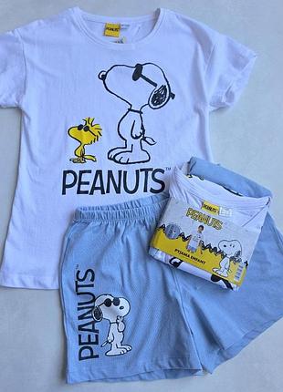 Детская пижама летняя peanuts 134-140 см для девочек