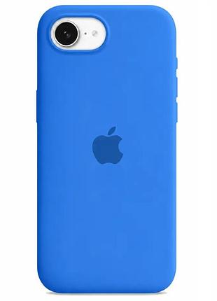 Чохол fiji silicone case для apple iphone 16e бампер накладка soft touch з мікрофіброю marine blue